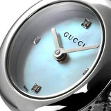  Shop Authentic Gucci Diamantissima Diamonds Mother of Pearl Dial Silver Mesh Bracelet Watch for Women - YA141512 - Luxxuri