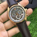  Shop Authentic Emporio Armani Chronograph Gray Dial Brown Leather Strap Watch For Men - AR6043 - Luxxuri