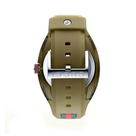  Shop Authentic Gucci Sync XXL Quartz Brown Dial Brown Leather Strap Watch For Men - YA137106 - Luxxuri