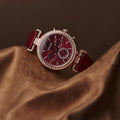  Shop Authentic Swarovski Era Journey Red Dial Red Leather Strap Watch for Women - 5416701 - Luxxuri