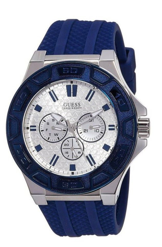 Shop Authentic Guess Force White Dial Blue Rubber Strap Watch For Men - W0674G4 - Luxxuri
