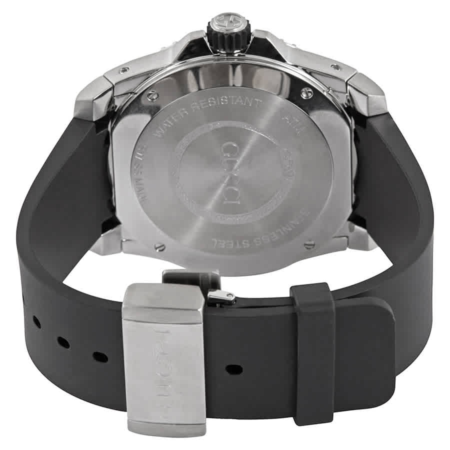  Shop Authentic Gucci Dive Quartz Kingsnake Black Dial Black Rubber Strap Watch For Men - YA136217 - Luxxuri