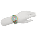  Shop Authentic Gucci G Timeless Floral Turquoise Dial Turquoise Leather Strap Watch For Women - YA1264085 - Luxxuri
