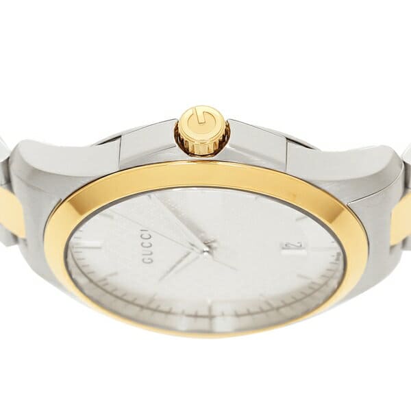  Shop Authentic Gucci G Timeless Quartz Silver Dial Two Tone Steel Strap Watch For Men - YA126450 - Luxxuri