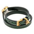  Shop Authentic Gucci G Frame Double Mother of Pearl Dial Green Leather Strap Watch For Women - YA128525 - Luxxuri
