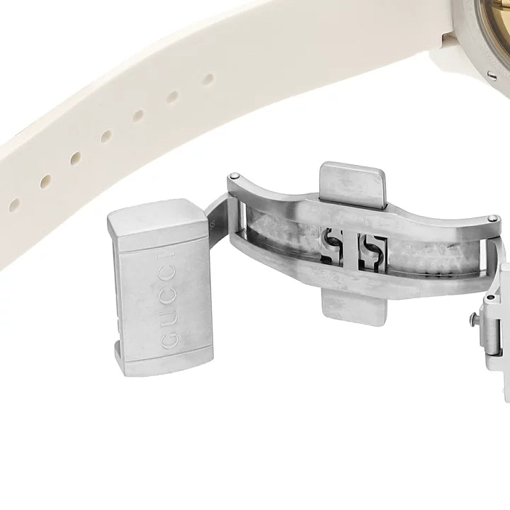  Shop Authentic Gucci Dive Automatic Transparent Dial White Rubber Strap Watch For Men - YA136343 - Luxxuri