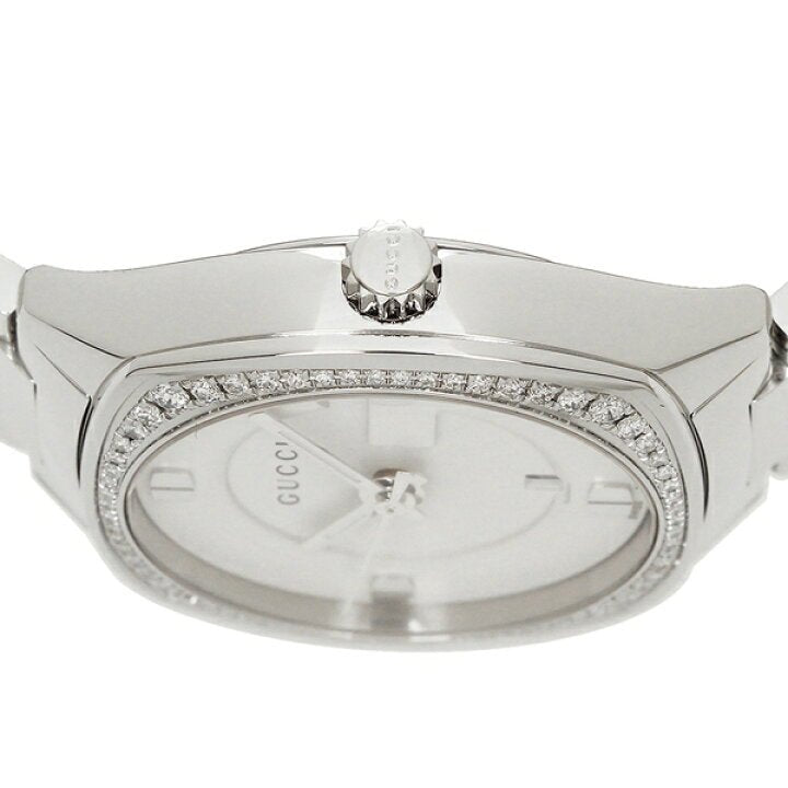  Shop Authentic Gucci GG2570 Diamonds White Dial Silver Steel Strap Watch For Women - YA142506 - Luxxuri