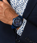  Shop Authentic Guess Legacy Blue Dial Blue Rubber Strap Watch for Men - W1049G7 - Luxxuri
