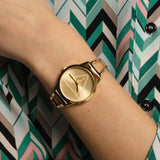  Shop Authentic Guess Lola Quartz Gold Dial Gold Steel Strap Watch For Women - W1145L3 - Luxxuri
