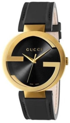  Shop Authentic Gucci G Interlocking Grammy Special Edition Black Dial Black Leather Strap Watch For Men - YA133212 - Luxxuri