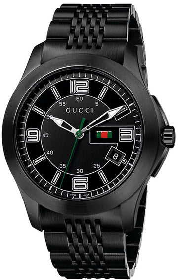  Shop Authentic Gucci G Timeless Black Dial Black Steel Strap Watch For Men - YA126202 - Luxxuri