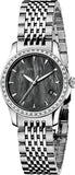  Shop Authentic Gucci G Timeless Diamonds Mother of Pearl Black Dial Silver Mesh Bracelet Watch For Women - YA126507 - Luxxuri
