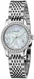  Shop Authentic Gucci G Timeless Diamonds Mother of Pearl Dial Silver Mesh Bracelet Watch For Women - YA126508 - Luxxuri