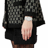  Shop Authentic Gucci 25H Quartz Diamonds Silver Dial Silver Steel Strap Watch for Women - YA163401 - Luxxuri