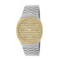  Shop Authentic Gucci 25H Quartz Gold Dial Silver Steel Strap Watch for Women - YA163403 - Luxxuri