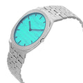  Shop Authentic Gucci 25H Quartz Turquoise Dial Silver Steel Strap Watch For Women - YA163409 - Luxxuri
