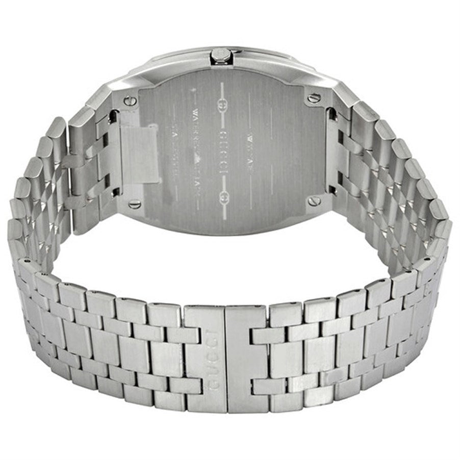  Shop Authentic Gucci 25H Quartz Silver Dial Silver Steel Strap Unisex Watch - YA163407 - Luxxuri