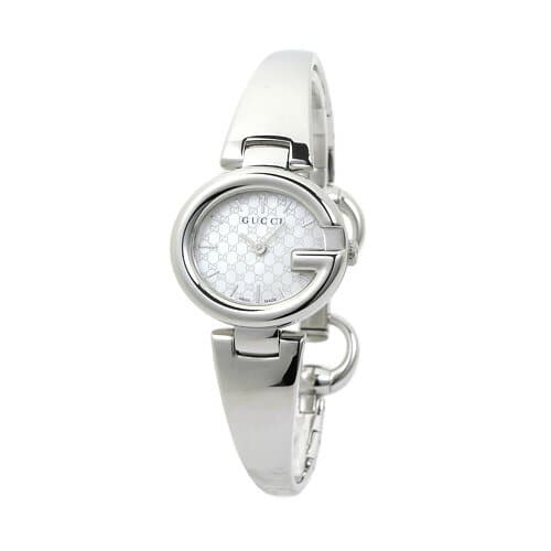  Shop Authentic Gucci Guccissima Quartz Silver Dial Silver Steel Strap Watch For Women - YA134511 - Luxxuri