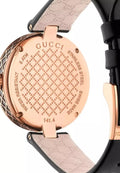  Shop Authentic Gucci Diamantissima Quartz Black Dial Black Leather Strap Watch for Women - YA141401 - Luxxuri