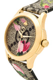  Shop Authentic Gucci G Timeless Floral Brown Dial Brown Leather Strap Watch For Women - YA1264038 - Luxxuri