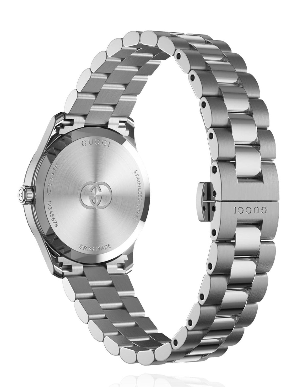  Shop Authentic Gucci G Timeless Quartz Silver Dial Silver Steel Strap Watch for Men - YA1265031 - Luxxuri