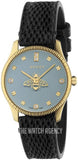  Shop Authentic Gucci G Timeless Quartz Blue Dial Black Leather Strap Watch For Men - YA1265018 - Luxxuri