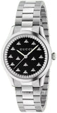  Shop Authentic Gucci G Timeless Quartz Black Dial Silver Steel Strap Watch for Women - YA1265034 - Luxxuri