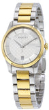  Shop Authentic Gucci G Timeless Quartz Silver Dial Two Tone Steel Strap Watch For Women - YA126531 - Luxxuri