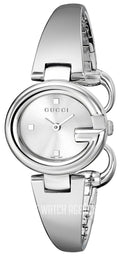  Shop Authentic Gucci Guccissima Quartz Silver Dial Silver Steel Strap Watch For Women - YA134502 - Luxxuri