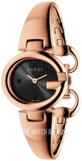  Shop Authentic Gucci Guccissima Collection Quartz Black Dial Rose Gold Steel Strap Watch For Women - YA134509 - Luxxuri