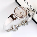  Shop Authentic Gucci Guccissima Quartz Silver Dial Silver Steel Strap Watch For Women - YA134511 - Luxxuri