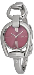  Shop Authentic Gucci Horsebit Quartz Red Dial Silver Steel Strap Watch For Women - YA139502 - Luxxuri