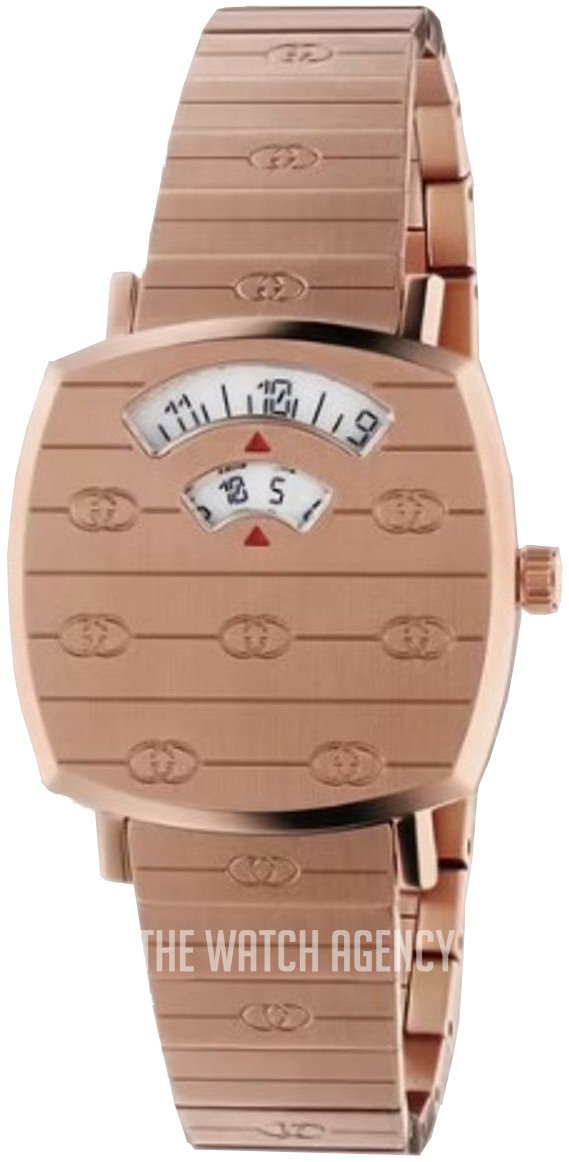  Shop Authentic Gucci Grip Quartz Rose Gold Dial Rose Gold Steel Strap Watch For Women - YA157505 - Luxxuri