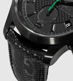  Shop Authentic Gucci G Timeless Quartz Chronograph Black Dial Black Leather Strap Watch For Men - YA126244 - Luxxuri