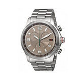  Shop Authentic Gucci G Timeless Brown Dial Silver Steel Strap Watch For Men - YA126248 - Luxxuri