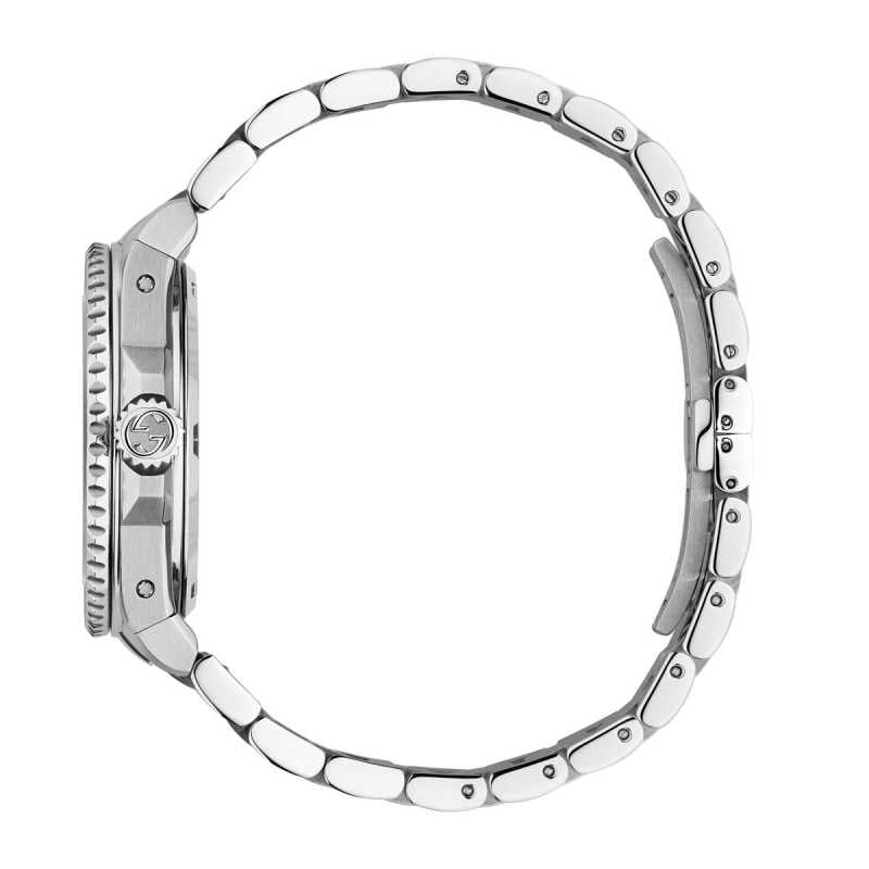  Shop Authentic Gucci Dive Automatic Black Dial Silver Steel Strap Watch for Men - YA136353 - Luxxuri