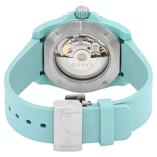  Shop Authentic Gucci Dive Automatic Green Dial Green Rubber Strap Unisex Watch - YA136344 - Luxxuri
