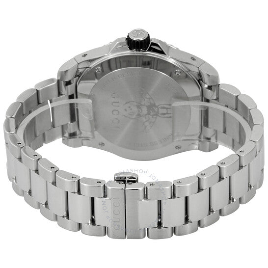  Shop Authentic Gucci Dive Quartz Black Dial Silver Steel Strap Watch For Men - YA136221 - Luxxuri