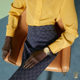  Shop Authentic Gucci Dive Automatic 18K Gold Silver Dial Silver Steel Strap Watch for Men - YA136357 - Luxxuri