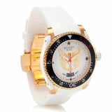  Shop Authentic Gucci Dive Quartz White Dial White Rubber Strap Unisex Watch - YA136322 - Luxxuri