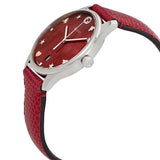  Shop Authentic Gucci G-Timeless Mother of Pearl Red Dial Red Leather Strap Watch For Women - YA1264041 - Luxxuri