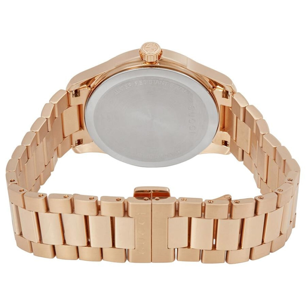  Shop Authentic Gucci G Timeless Quartz Gold Dial Gold Steel Strap Watch For Women - YA126482 - Luxxuri