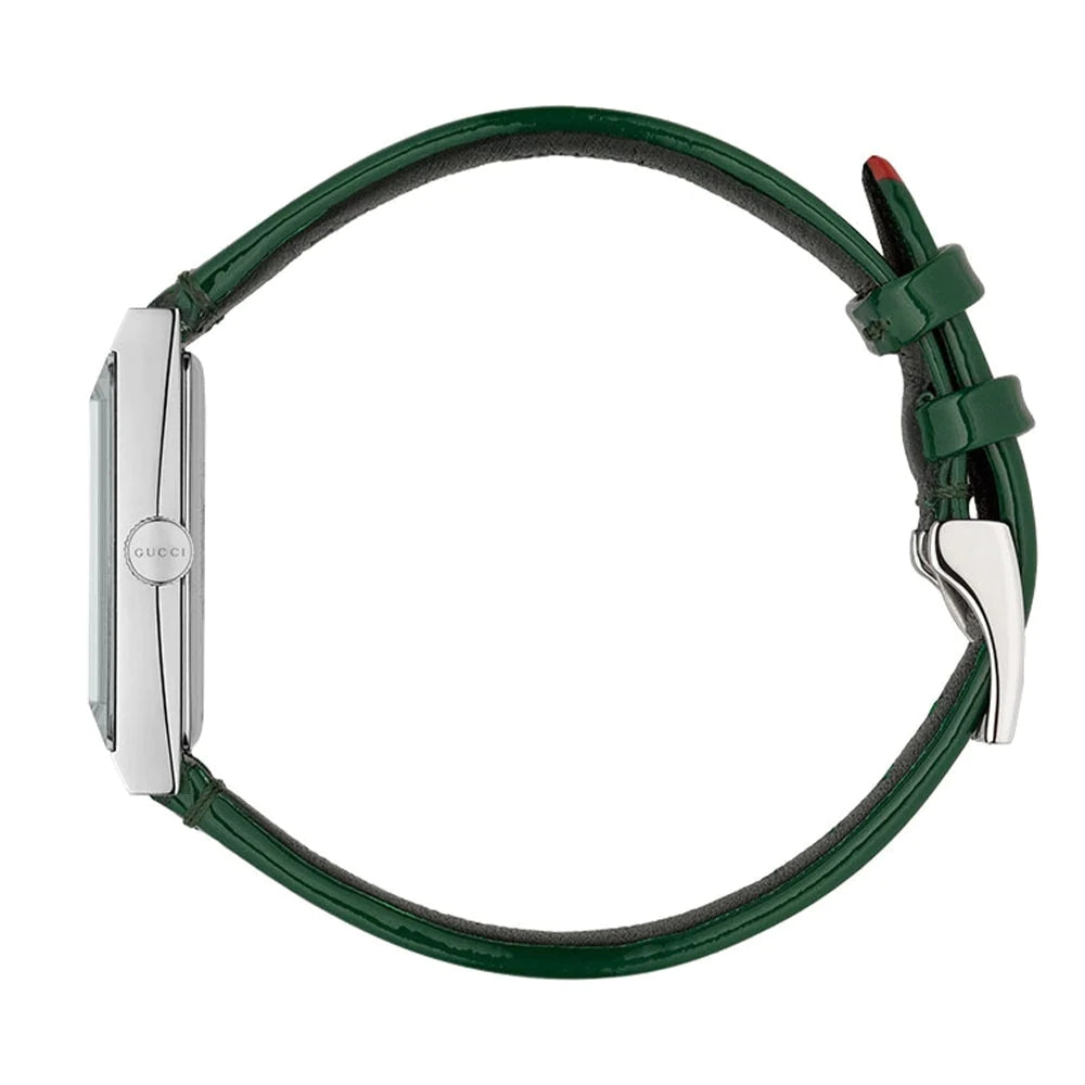 Gucci G Frame Quartz Green & Red Mother of Pearl Dial Multicolor Leather Strap Watch For Women - YA147408