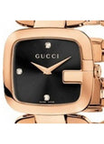  Shop Authentic Gucci G Ladies Diamonds Black Dial Rose Gold Steel Strap Watch For Women - YA125512 - Luxxuri