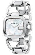  Shop Authentic Gucci G-Class Mother of Pearl Dial Silver Steel Strap Watch For Women - YA125404 - Luxxuri