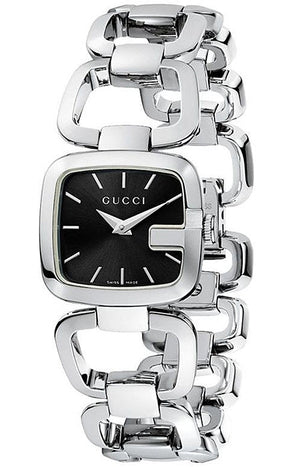  Shop Authentic Gucci G Gucci Black Dial Silver Steel Strap Watch For Women - YA125510 - Luxxuri