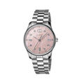  Shop Authentic Gucci G Timeless Diamonds Mother of Pearl Pink Dial Silver Steel Strap Watch for Women - YA1265062 - Luxxuri