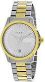  Shop Authentic Gucci G Timeless Quartz Silver Dial Two Tone Steel Strap Watch For Men - YA126450 - Luxxuri