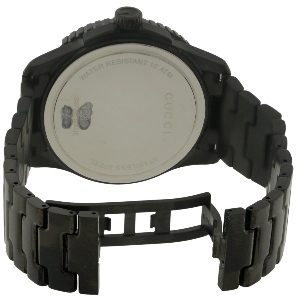  Shop Authentic Gucci G Timeless Sport Black Dial Black Steel Strap Watch For Men - YA126230 - Luxxuri
