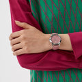  Shop Authentic Gucci G Timeless Quartz Candy Pink Dial Pink Leather Strap Watch For Women - YA1264030 - Luxxuri